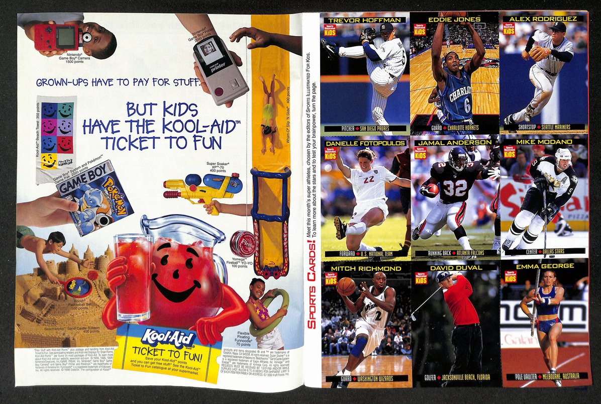 1999 Sports Illustrated for Kids Mia Hamm w/ Cards Rodriguez Duval 211589