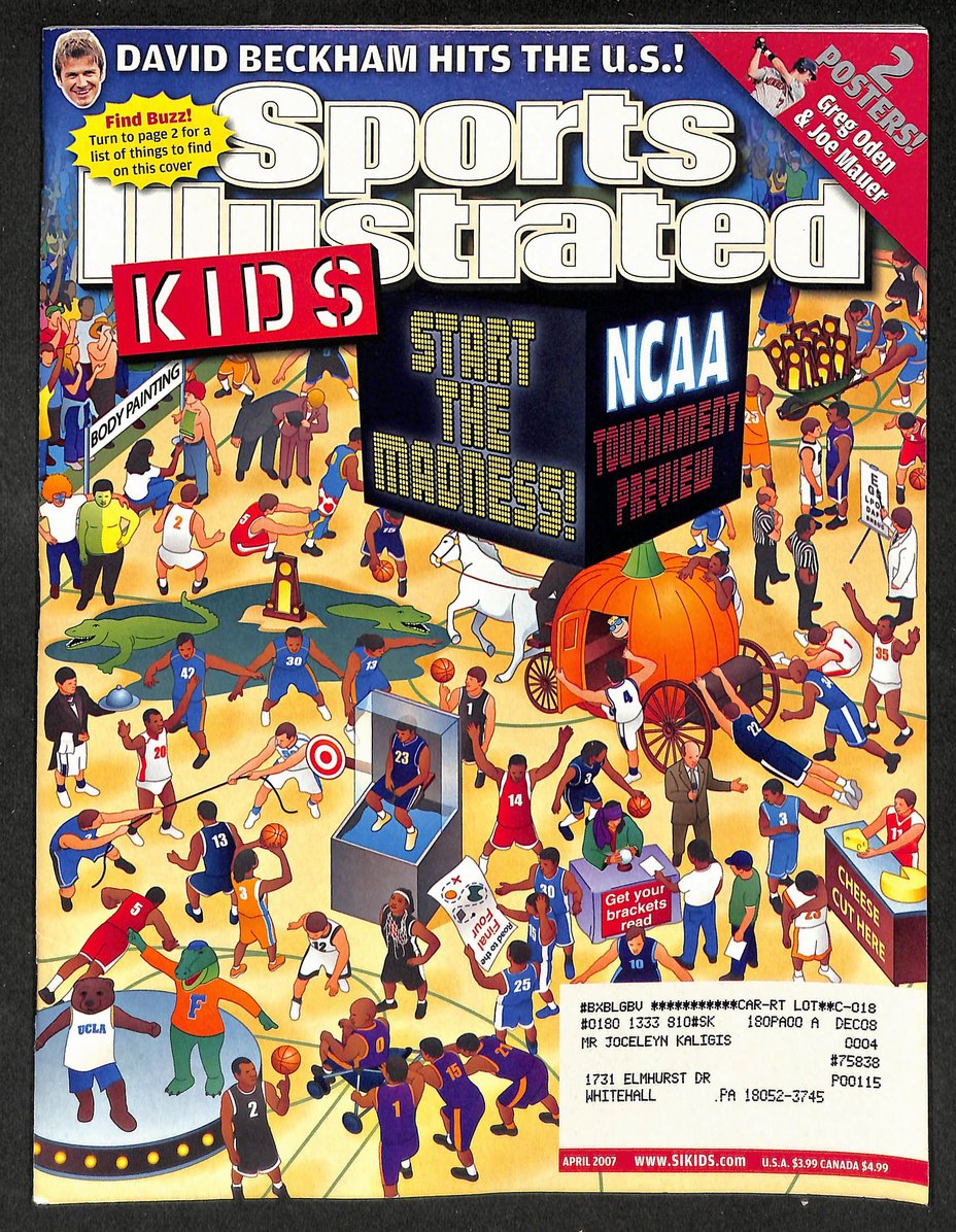 2007 Sports Illustrated for Kids NCAA Tournament w/ Cards Malkin Parker 211591