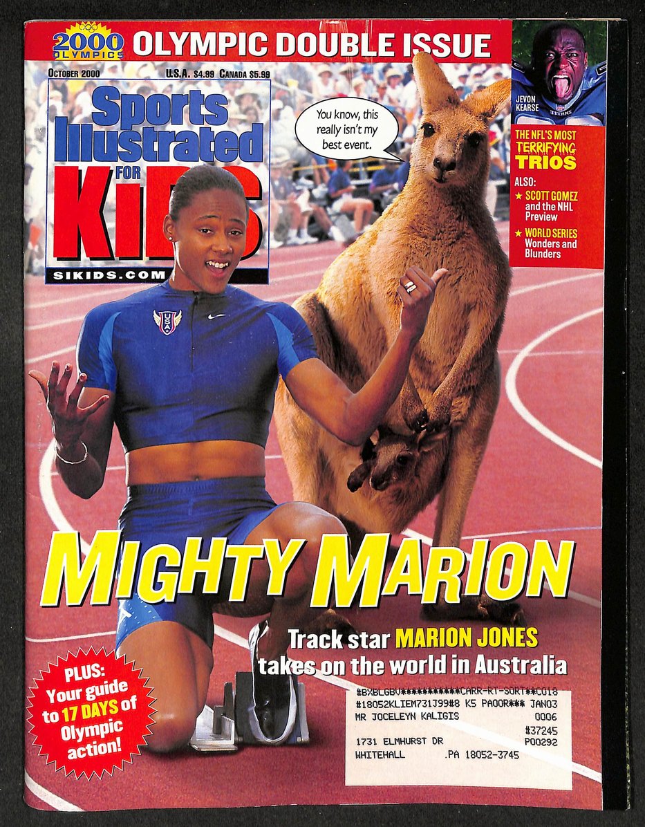 2000 Sports Illustrated for Kids Marion Jones w/ Cards Carl Lewis 211594