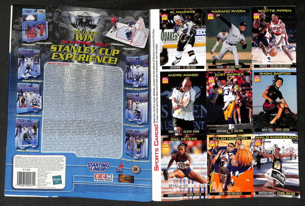 2000 Sports Illustrated for Kids Jaromir Jagr w/ Cards Agassi Pippen 211596