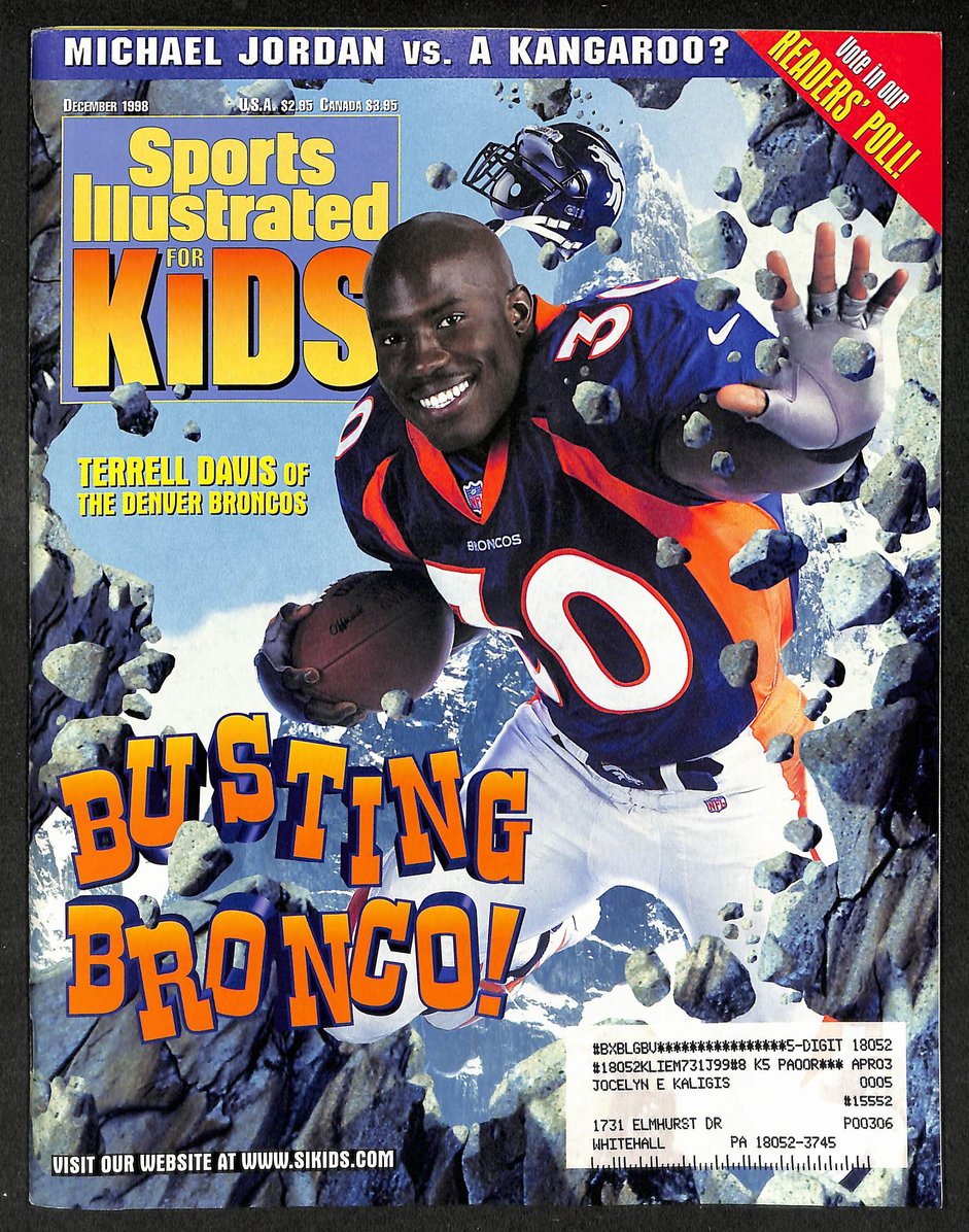 1998 Sports Illustrated for Kids Terrell Davis w/ Cards Young Marbury 211599
