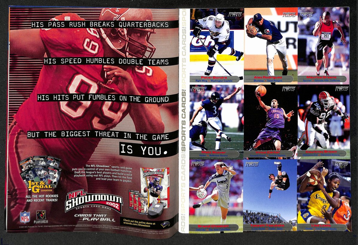 2001 Sports Illustrated for Kids Daunte Culpepper w/ Cards Vince Carter 211600