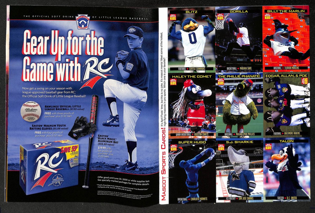2000 Sports Illustrated for Kids Derek Jeter w/ Cards Phillie Phanatic 211603