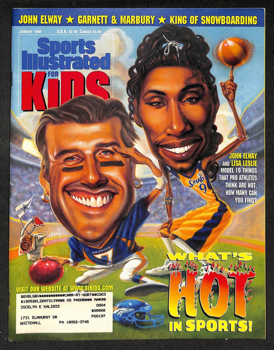 1998 Sports Illustrated for Kids Elway & Leslie w/ Cards Bagwell Webber 211605