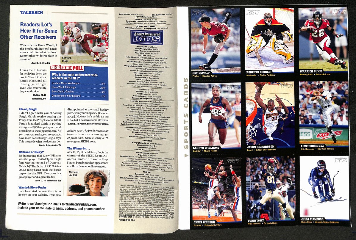 2006 Sports Illustrated for Kids Steve Nash w/ Cards Rodriguez Holt 211612