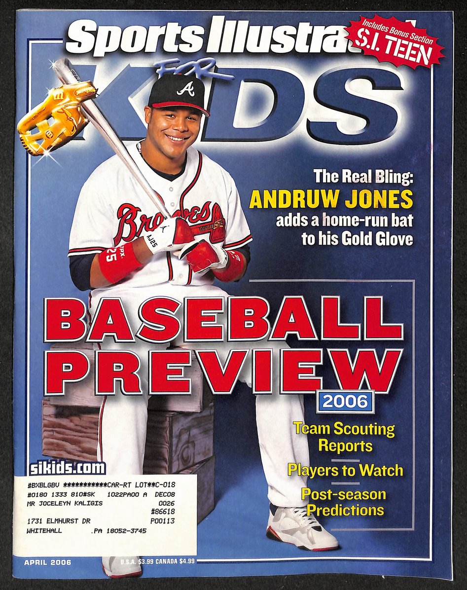 2006 Sports Illustrated for Kids Andruw Jones w/ Cards Travis Pastrana 211614