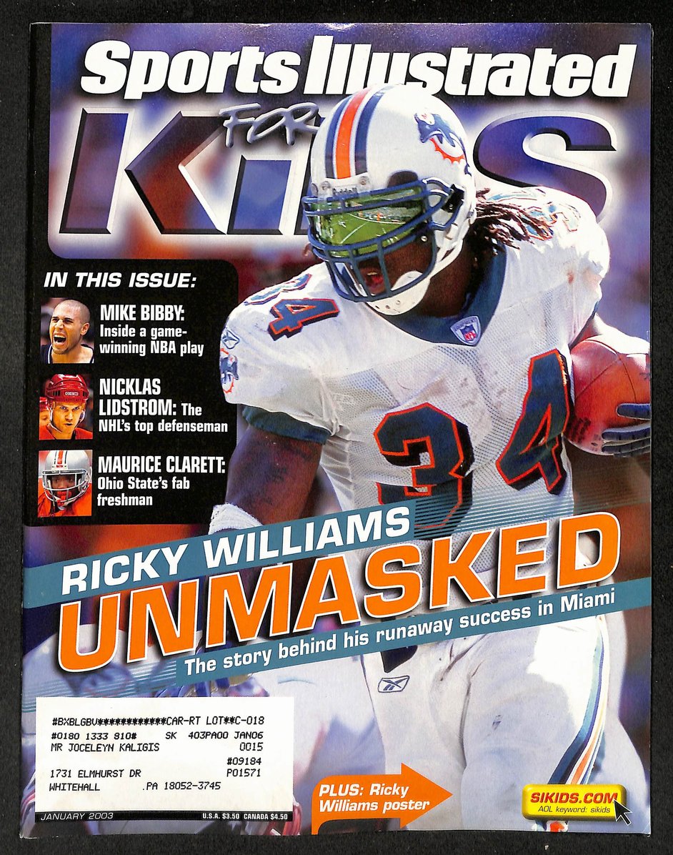 2003 Sports Illustrated for Kids Ricky Williams w/ Cards Sampras McGrady 211617