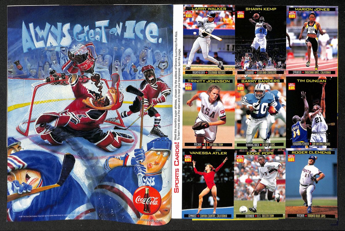 1998 Sports Illustrated for Kids Grant Hill w/ Cards Barry Sanders 211620