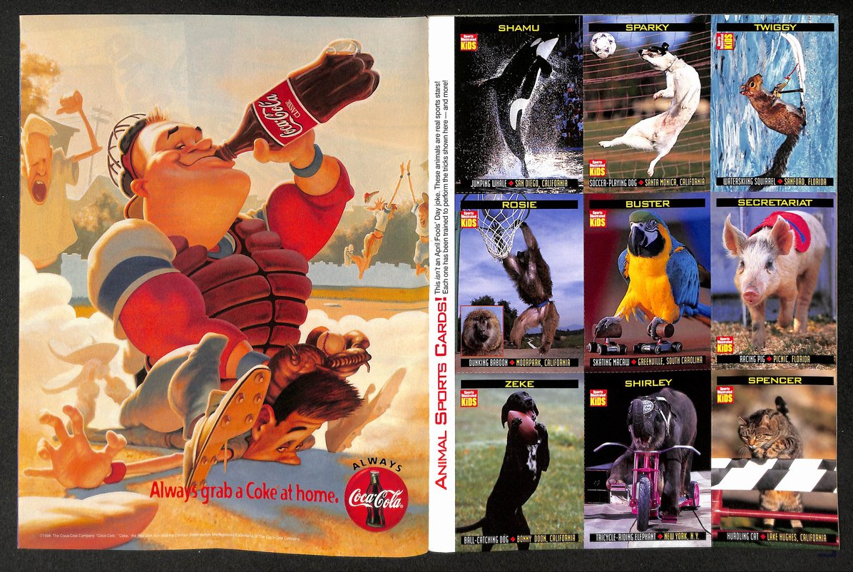 1998 Sports Illustrated for Kids Matt Williams w/ Cards Shamu Sparky 211621
