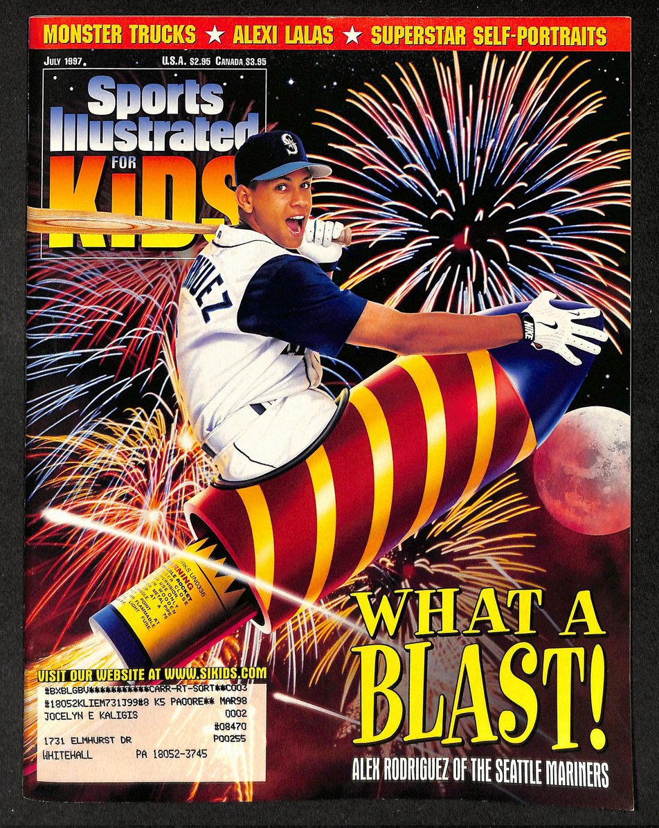 1997 Sports Illustrated for Kids Alex Rodriguez w/ Cards Lipinski Gordon 211622