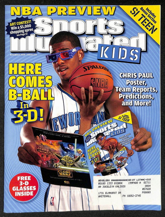 2008 Sports Illustrated for Kids Chris Paul 3D w/ Cards Kobe Bryant 211623