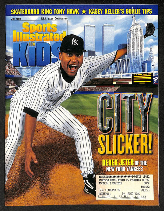 1998 Sports Illustrated for Kids Derek Jeter w/ Cards Alou Lofton 211625