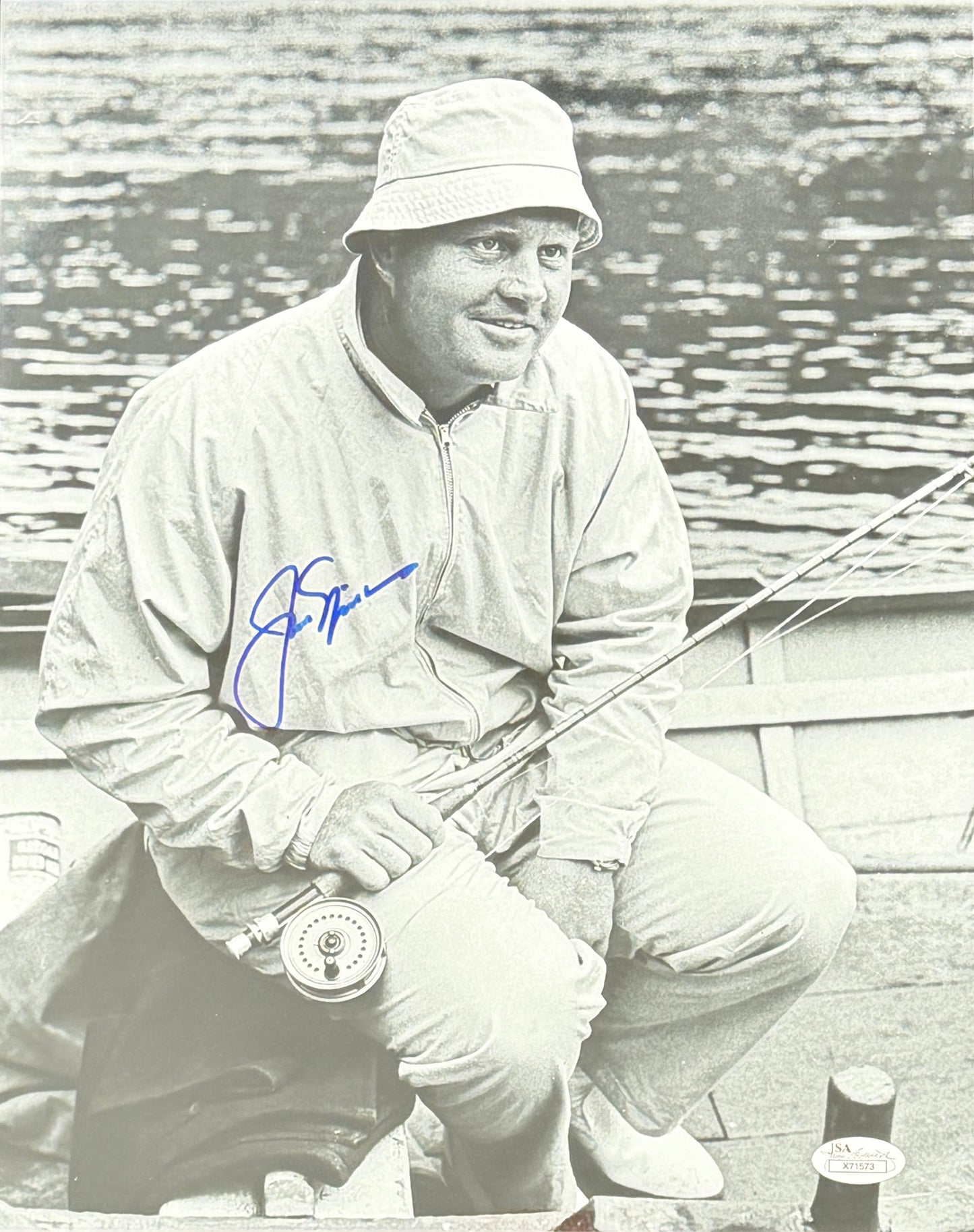 Jack Nicklaus Signed/Autographed 11x14 B/W Photo Fishing JSA 211648