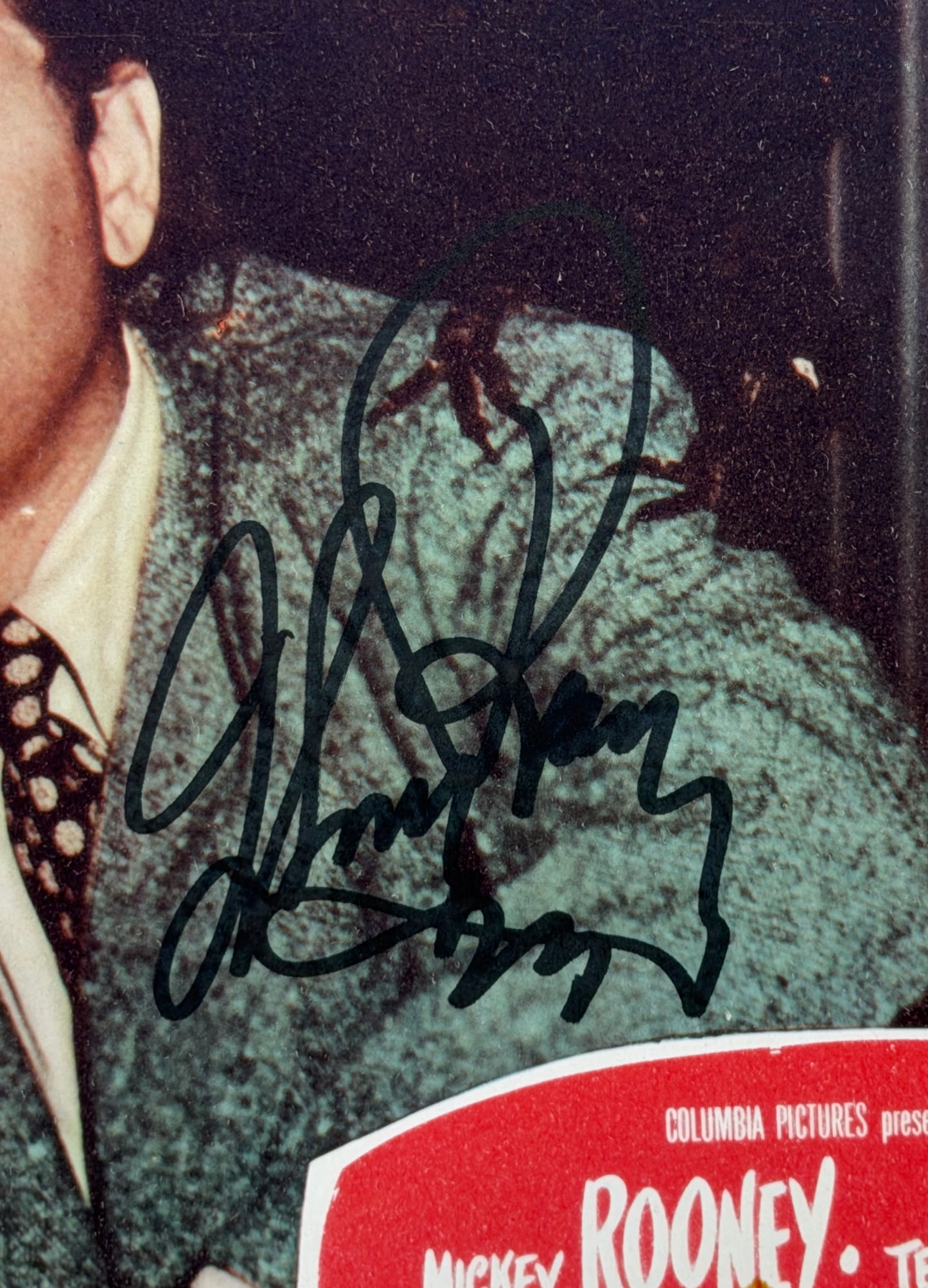 Mickey Rooney Signed/Auto 11x14 Lobby Card "He's a Cockeyed Wonder" JSA 211660