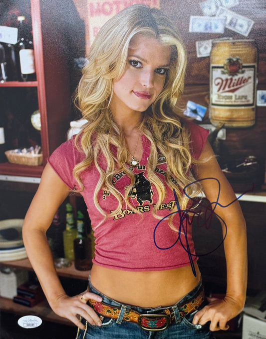 Jessica Simpson Autographed/Signed 11x14 Photo Singer JSA 211677