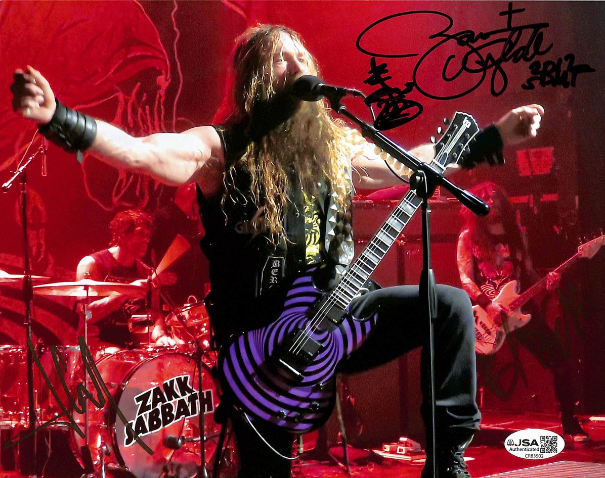 Zakk Wylde Autographed/Signed 8x10 Photo Ozzy JSA BA211702