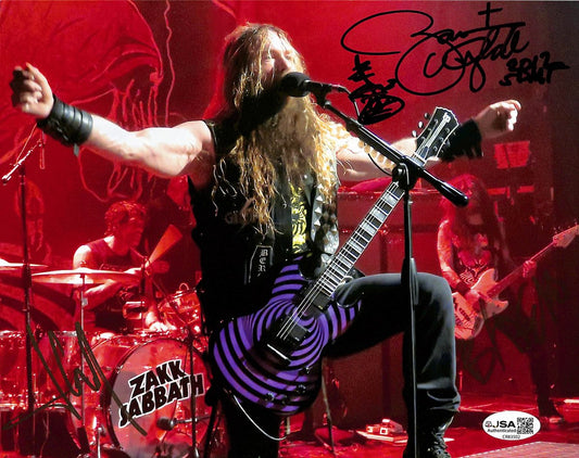 Zakk Wylde Autographed/Signed 8x10 Photo Ozzy JSA BA211702