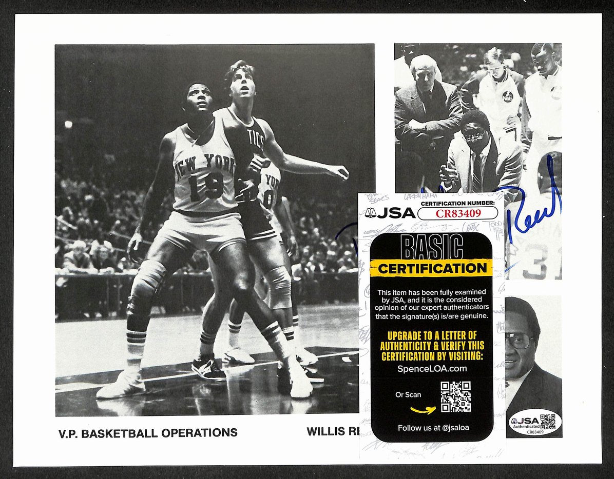 Willis Reed HOF Autographed/Signed 8x10 Photo Knicks JSA BA211710