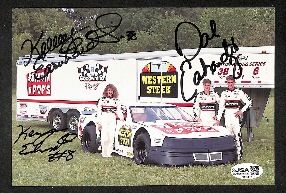 Dale Kerry & Kelly Earnhardt Autographed/Signed 5x8 Photo NASCAR JSA BA211720