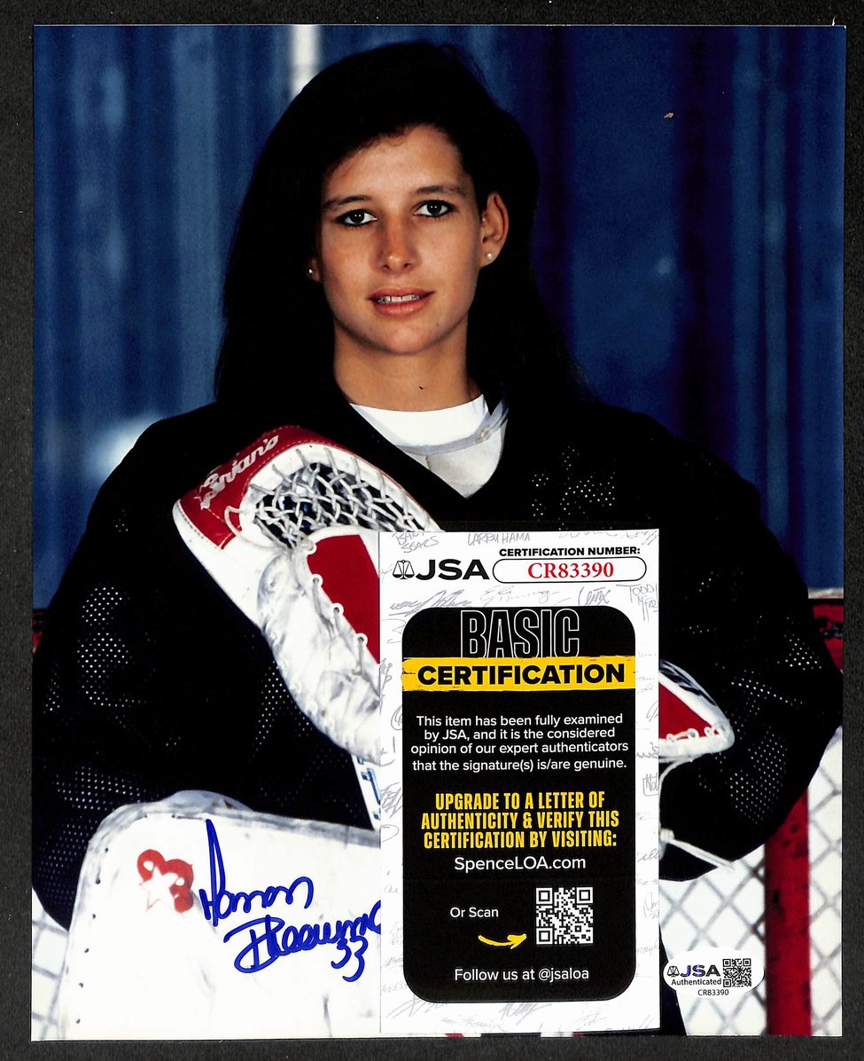 Manon Rheaume Autographed/Signed 8x10 Photo Lightning JSA BA211729