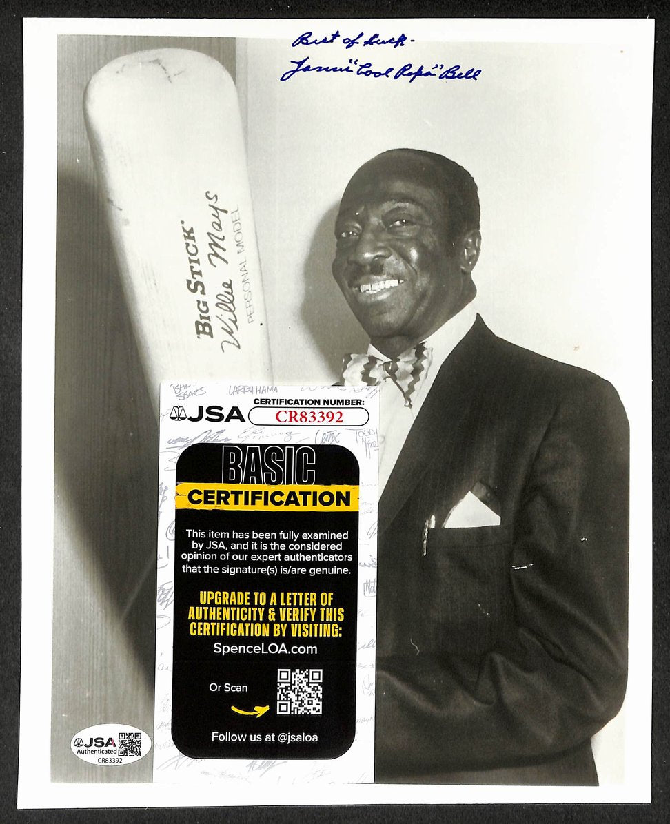 Cool Papa Bell HOF Autographed/Signed 8x10 Photo Stars JSA BA211730