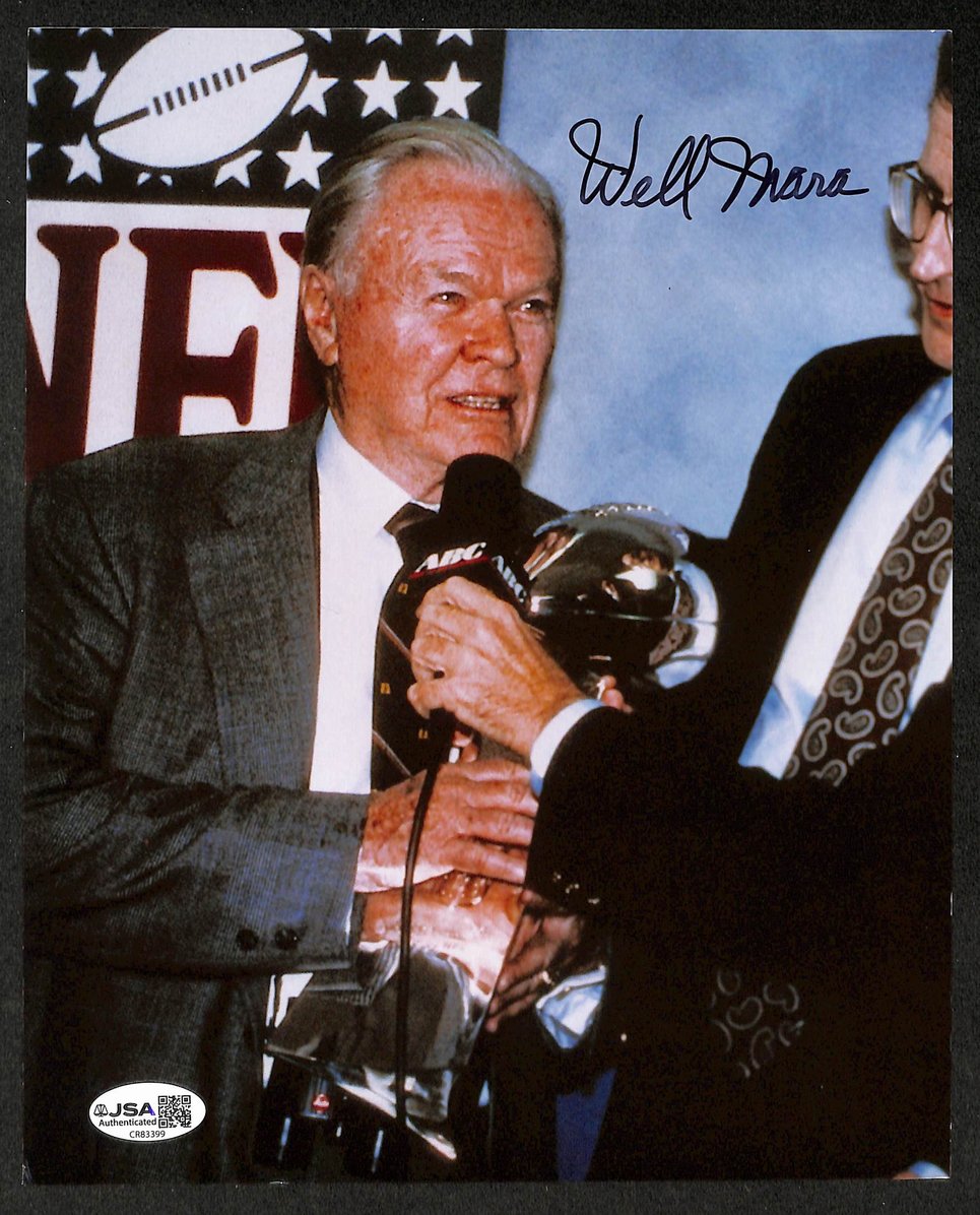 Wellington Mara HOF Autographed/Signed 8x10 Photo Giants JSA BA210384