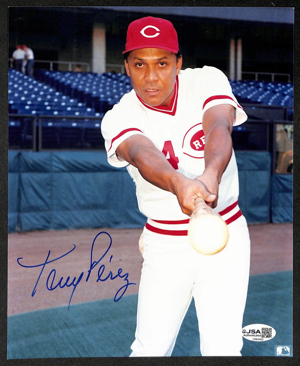 Tony Perez HOF Autographed/Signed 8x10 Photo Reds JSA BA210388