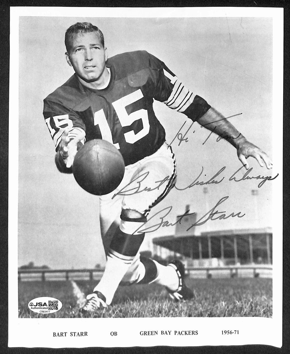 Bart Starr HOF Autographed/Signed 8x10 Photo Packers JSA BA210392
