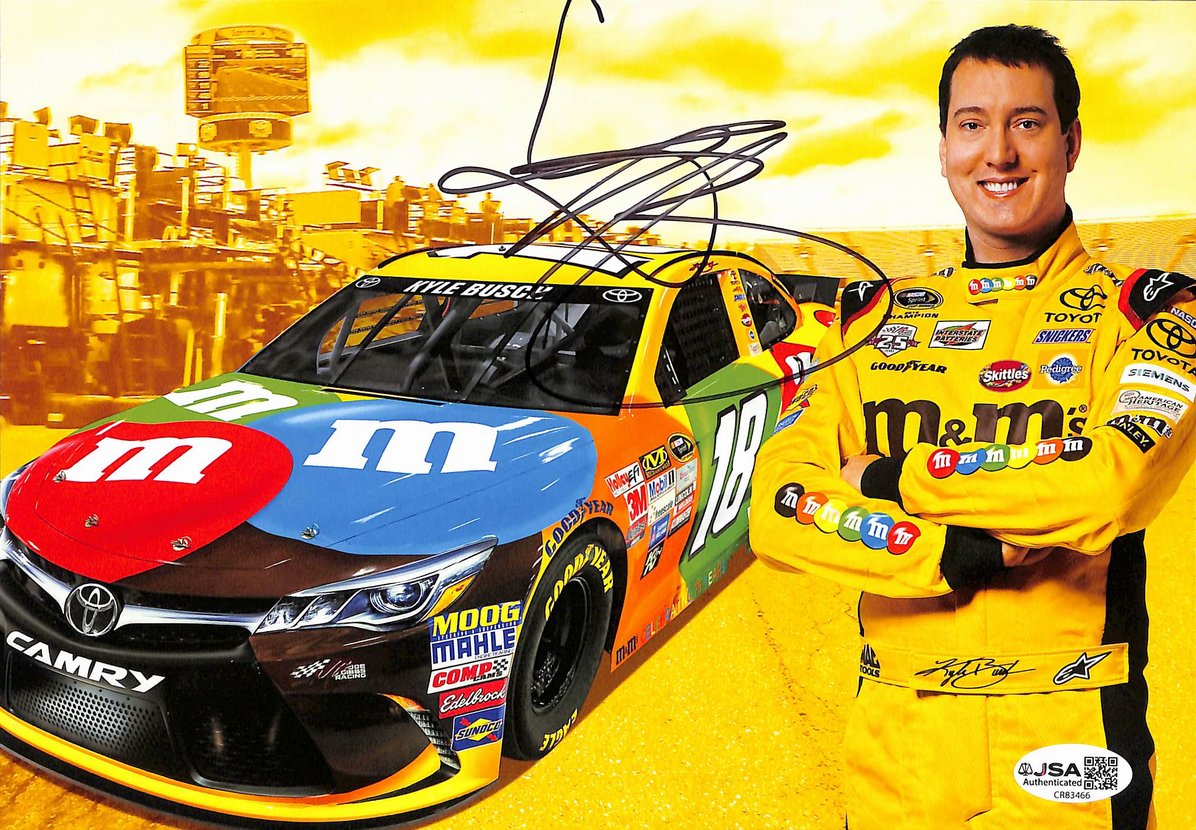 Kyle Busch Autographed/Signed 8x10 Photo NASCAR JSA BA211696