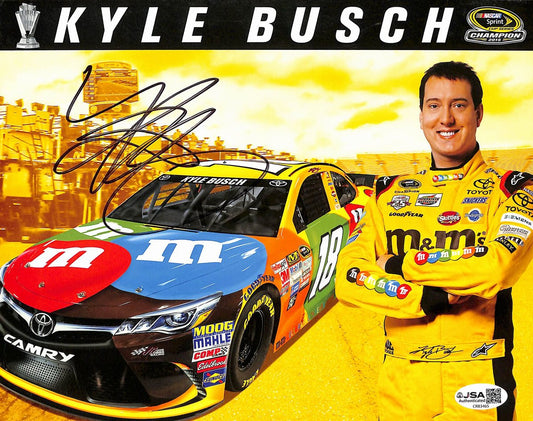 Kyle Busch Autographed/Signed 8x10 Photo NASCAR JSA BA211697