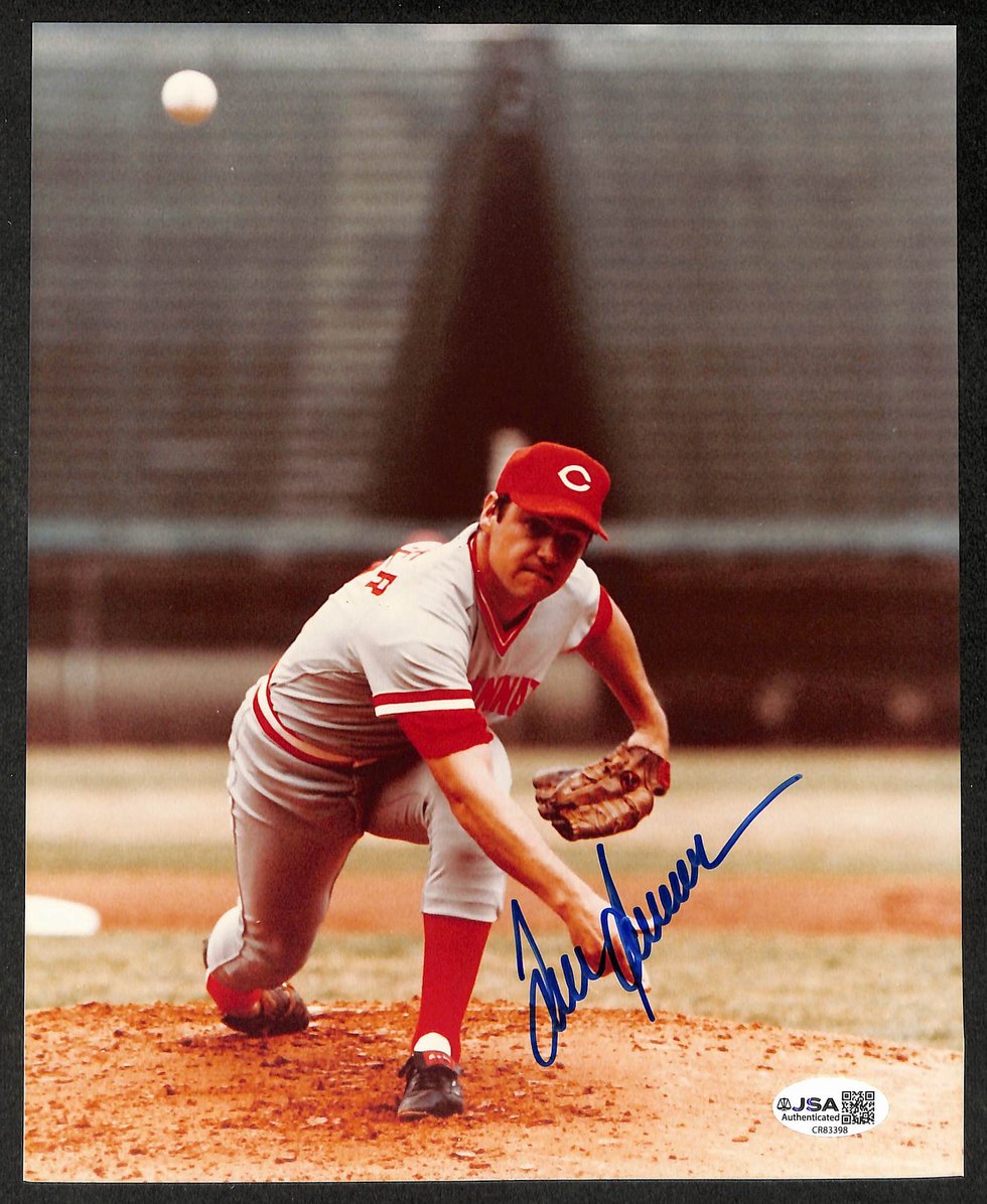 Tom Seaver HOF Autographed/Signed 8x10 Photo Reds JSA BA210383