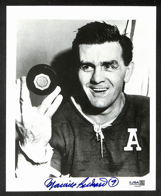 Maurice Richard HOF Autographed/Signed 8x10 Photo Canadiens JSA 211732
