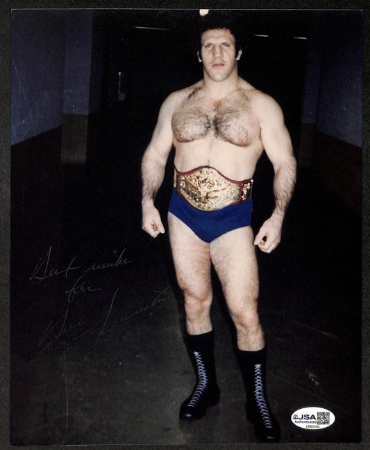 Bruno Sammartino Autographed/Signed 8x10 Photo WWF HOF JSA 211734
