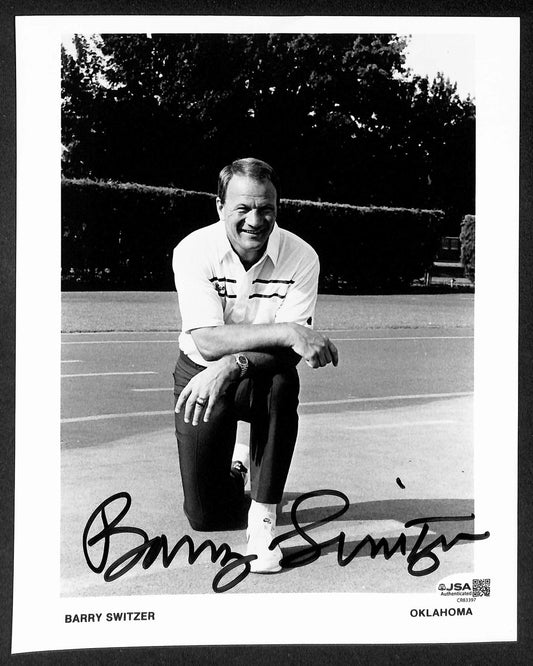 Barry Switzer Autographed/Signed 8x10 Photo Oklahoma Sooners JSA 211735