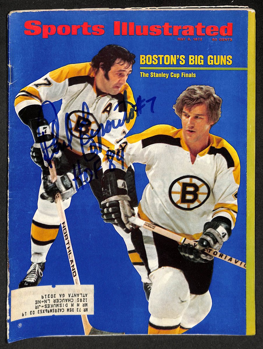 Phil Esposito HOF Autographed/Signed 1972 Sports Illustrated Bruins JSA 211743