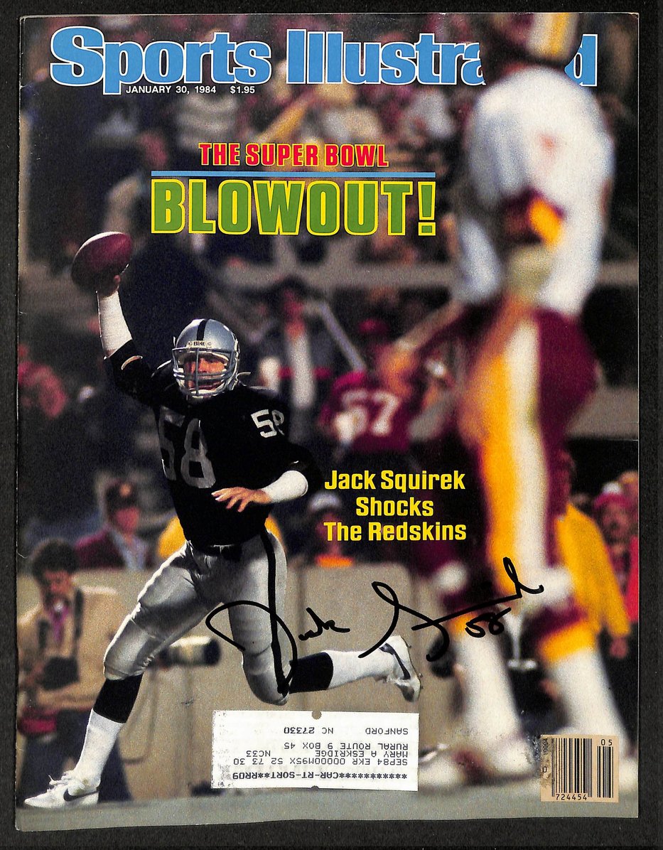 Jack Squirek Autographed/Signed 1984 Sports Illustrated Raiders JSA 211745
