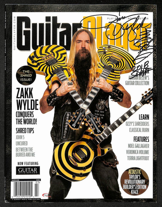 Zakk Wylde Autographed/Signed 2018 Guitar Player Magazine Ozzy JSA 211756