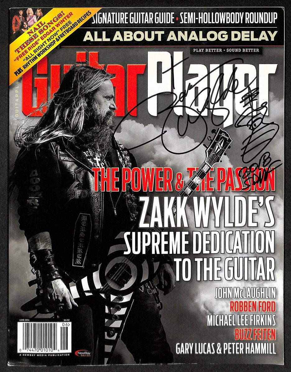 Zakk Wylde Autographed/Signed 2014 Guitar Player Magazine Ozzy JSA 211760