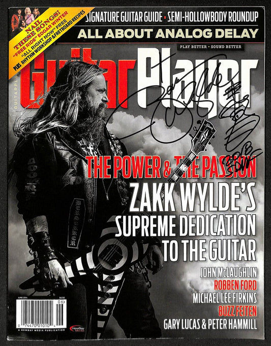 Zakk Wylde Autographed/Signed 2014 Guitar Player Magazine Ozzy JSA 211760