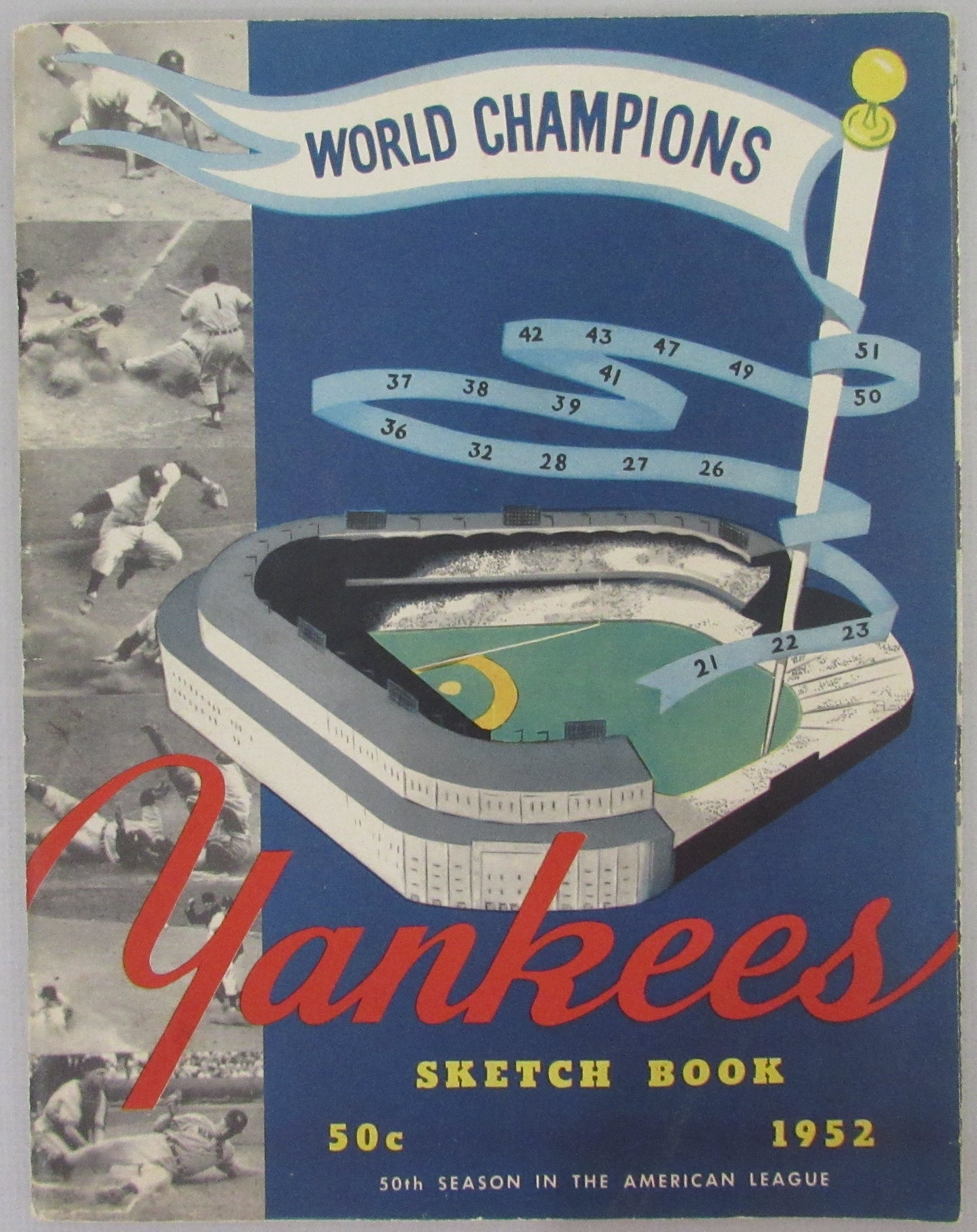 1952 New York Yankees World Champions Sketch Book 210374