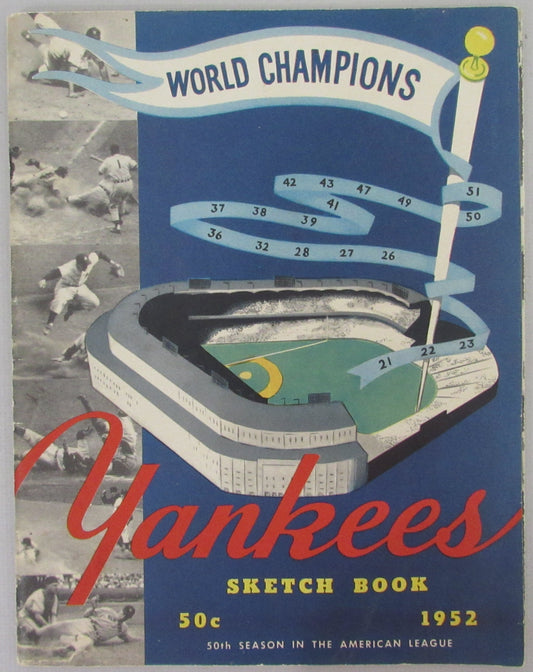 1952 New York Yankees World Champions Sketch Book 210374