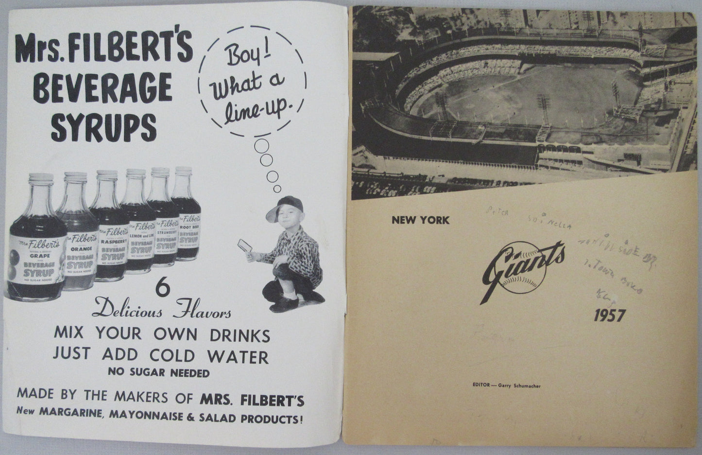 1957 New York Giants Yearbook 210375