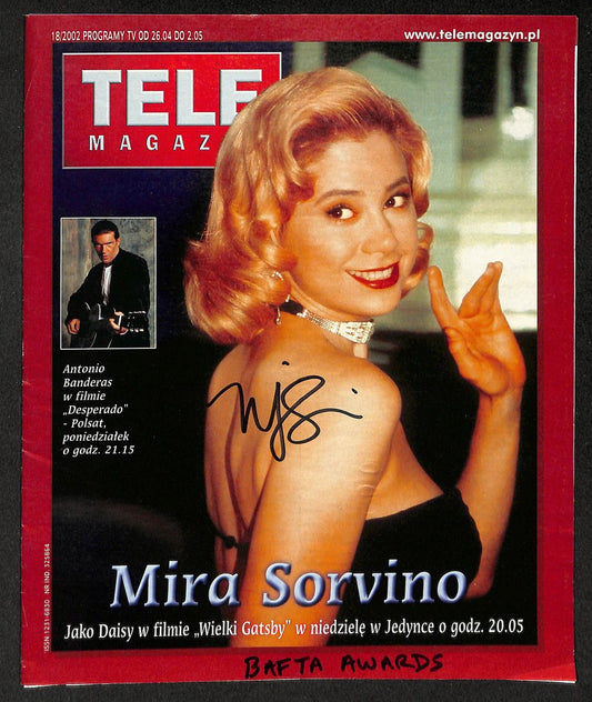 Mira Sorvino Autographed/Signed 2002 Tele Magazine Actress JSA BA210407