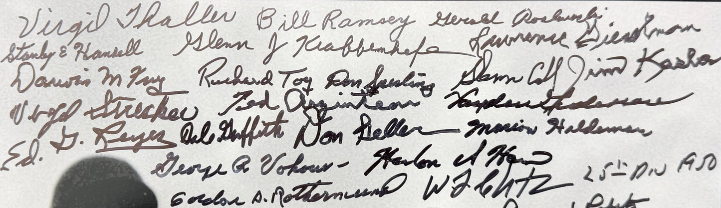Korean War Soldiers Autographed/Signed by (47) 11x14 Photo PSA Letter BA211669
