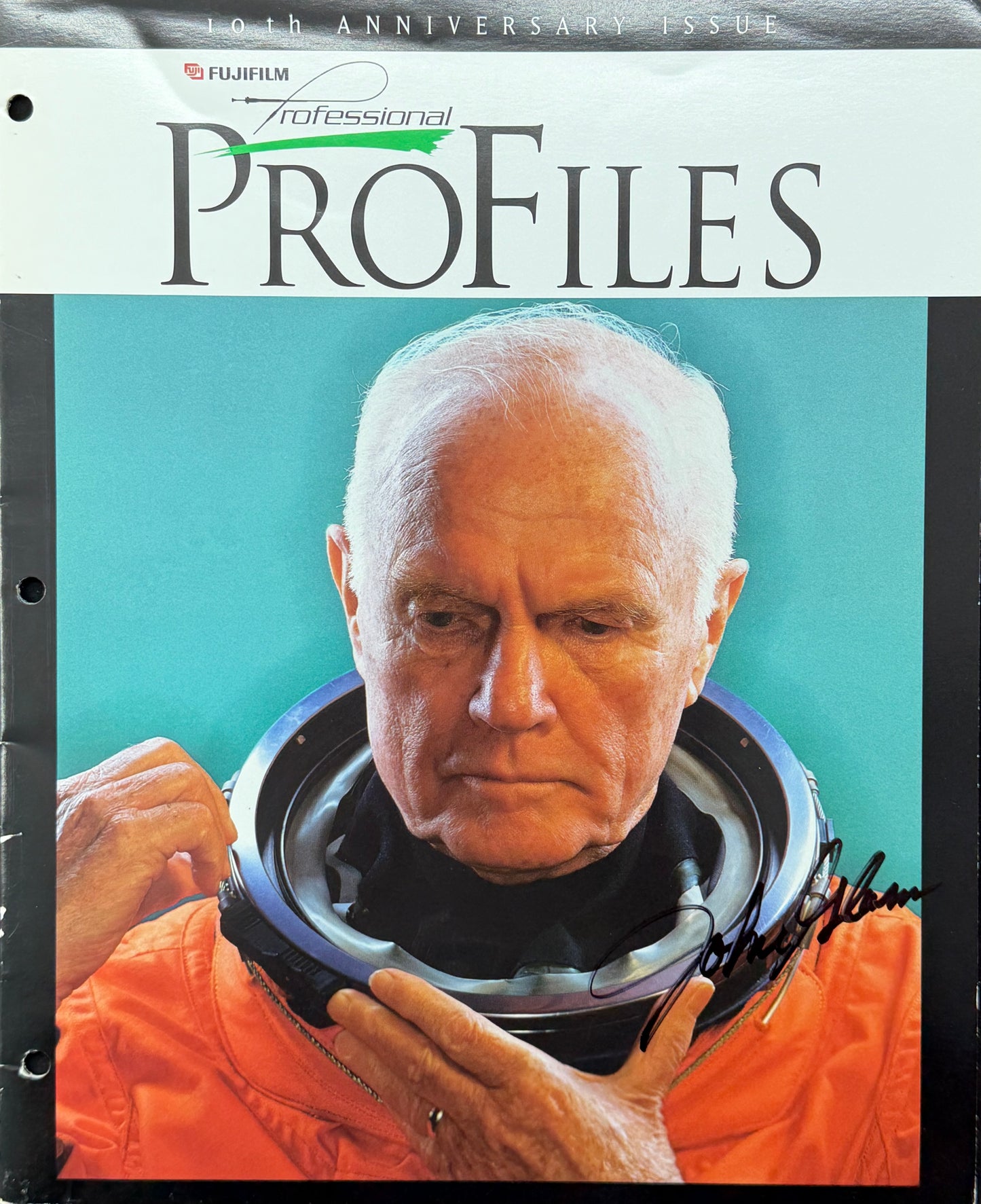 John Glenn Autographed/Signed Professional Profiles Magazine NASA JSA BA211672