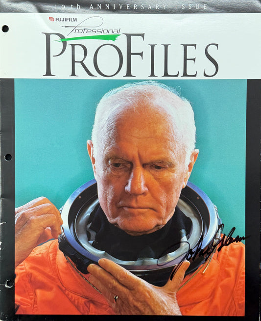 John Glenn Autographed/Signed Professional Profiles Magazine NASA JSA BA211672