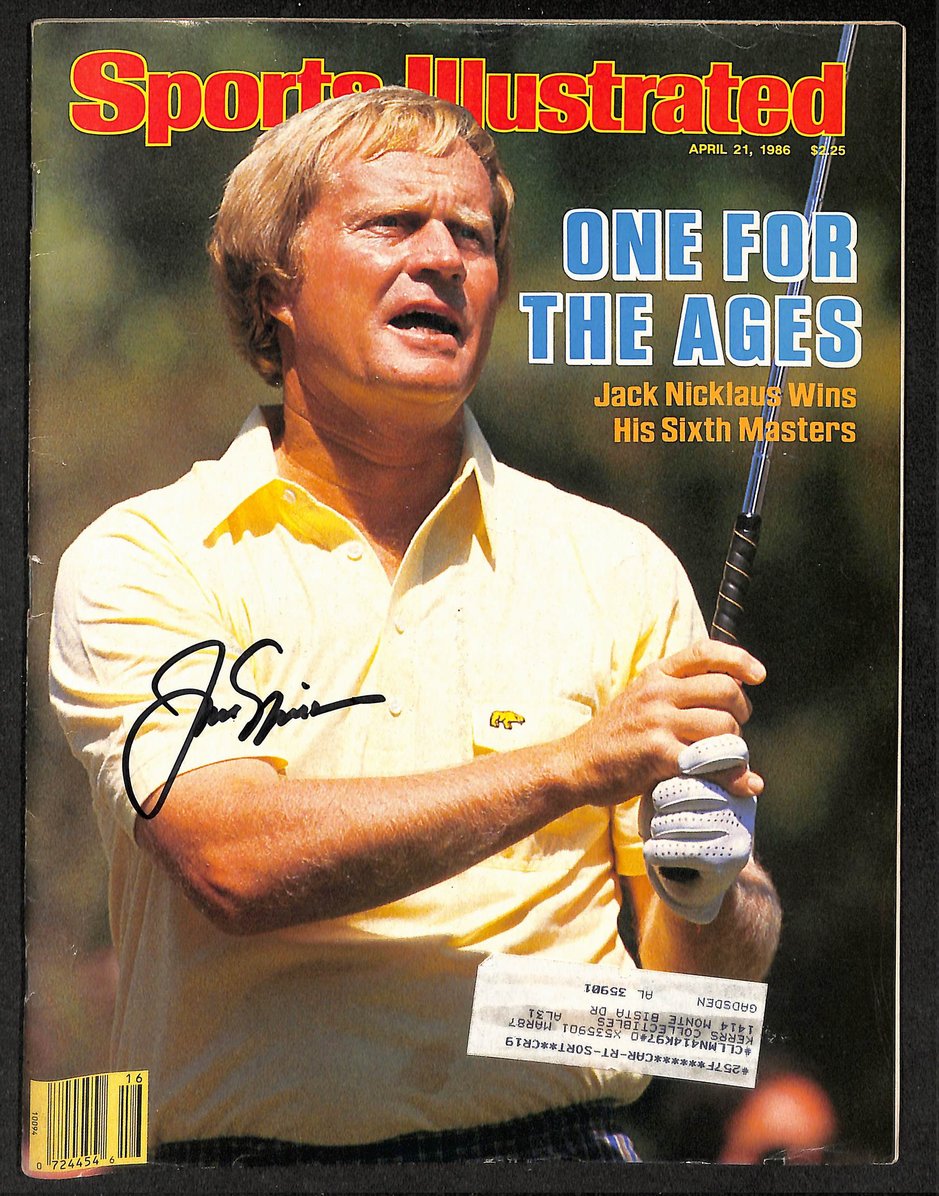 Jack Nicklaus Autographed/Signed 1986 Masters Sports Illustrated JSA 211805