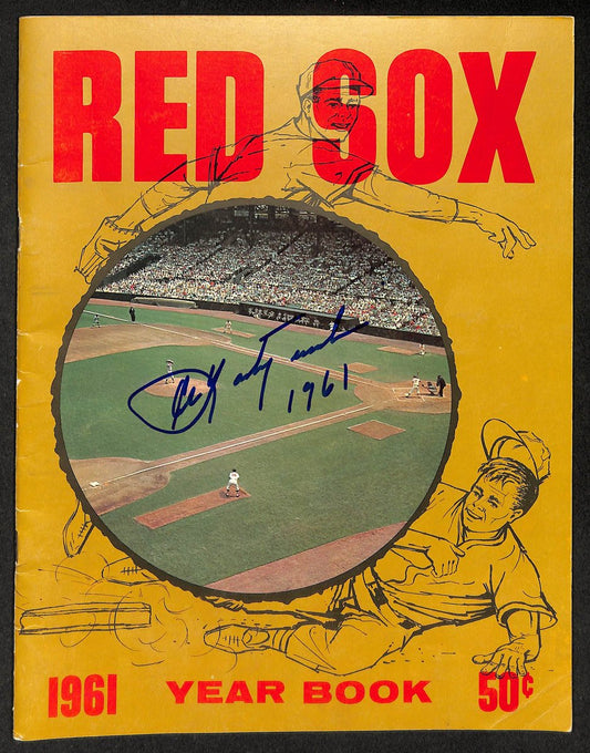 Carl Yastrzemski HOF Autographed/Signed 1961 Red Sox Year Book JSA 211808