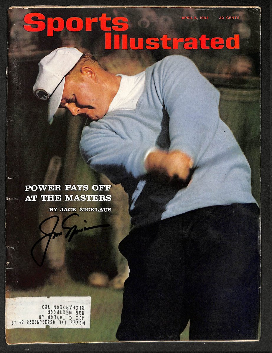 Jack Nicklaus Autographed/Signed 1964 Masters Sports Illustrated JSA 211811