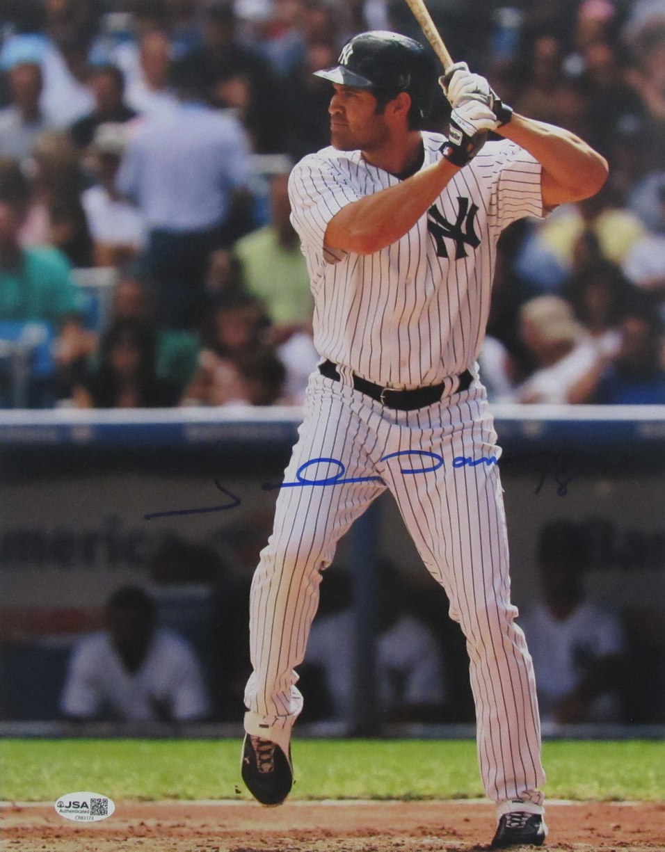 Johhny Damon Autographed/Signed 11x14 Photo Yankees JSA 210094